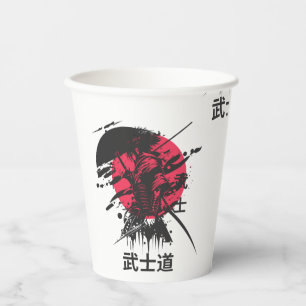 Samurai-Krieger-Tasse – Bushido-Code-Design Pappbecher