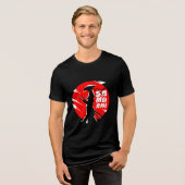 Samurai-Krieger Tri-Blend Shirt (Vorderseite voll)
