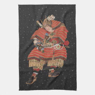 Samurai-Krieger Vintage-Japanische Kunst Geschirrtuch
