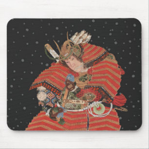 Samurai Krieger Vintage Japanische Kunst Mousepad