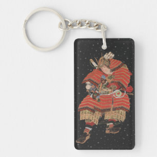 Samurai-Krieger Vintage japanische Kunst Schlüsselanhänger