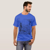 Samurai-Krieger vor dem Fuji T-Shirt (Vorne ganz)