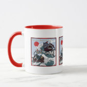 Samurai-Kriegerkatzen Tasse (Links)