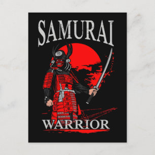 Samurai-Kriegerklinge: Kühner Pinselstrich-Schlach Feiertagspostkarte