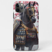 Samurai-Kriegspferd mit Kirschblüten Case-Mate iPhone Hülle (Rückseite)