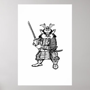 SAMURAI-KUNST-PLAKAT POSTER