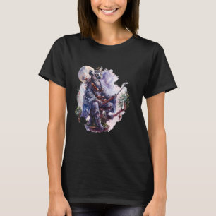 Samurai Lemur Moon Japanischer Krieger Kunstwerk J T-Shirt