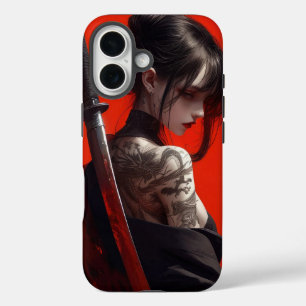 Samurai-Mädchen iPhone 16 Hülle
