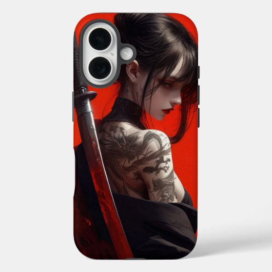 Samurai-Mädchen Case-Mate iPhone Hülle (Rückseite)
