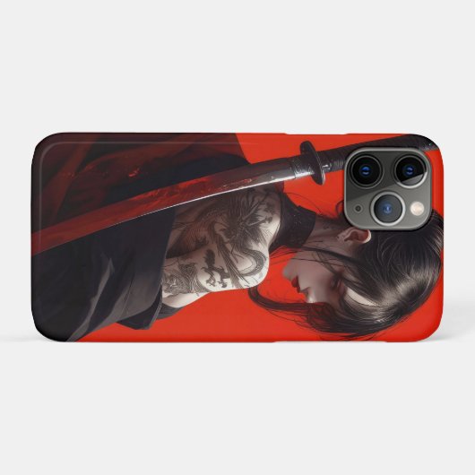 Samurai-Mädchen Case-Mate iPhone Hülle (Rückseite (Horizontal))