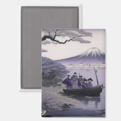 Samurai Magnet Mount Fuji Japanese Art (Vorderseite/Rückseite)