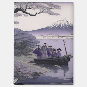 Samurai-Magnet Mount Fuji Japanische Kunst Magnet