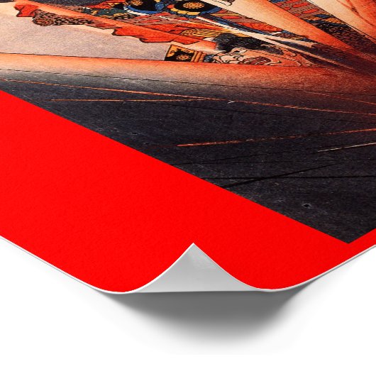 Samurai-Malerei, ca. 1800er Poster (Ecke)