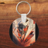 Samurai-Malerei, ca. 1800er Schlüsselanhänger (Vorderseite)