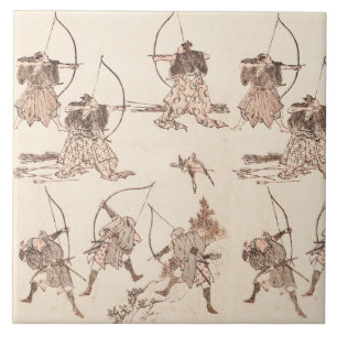 SAMURAI MASATSURA BEKÄMPFT SICH IN DER ARROWS-DUSC FLIESE