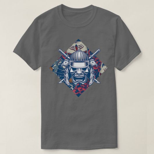 Samurai Mask Japanischer Kampfkunst Samurai T-Shirt (Design vorne)