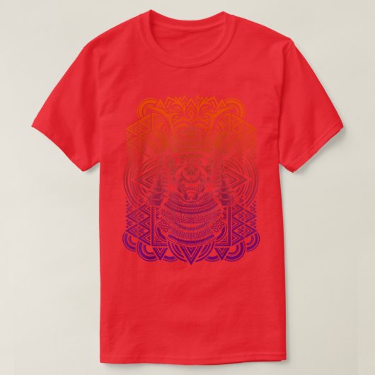 Samurai Maske beschädigte Tätowierdesign T-Shirt (Design vorne)