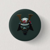 Samurai-Maske Button (Vorderseite)