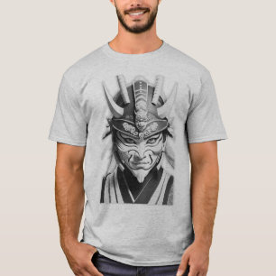 Samurai-Maske Graues T-Shirt