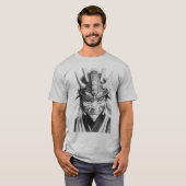 Samurai-Maske Graues T-Shirt (Vorne ganz)
