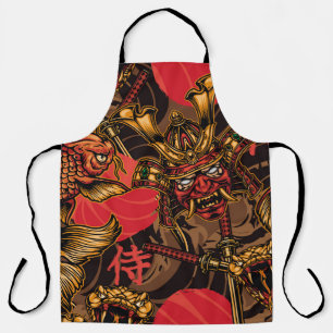 Samurai-Maske japanisches Muster. Schürze