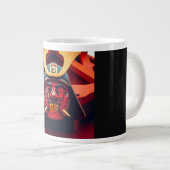 Samurai-Maske Jumbo-Tasse (Vorderseite Rechts)