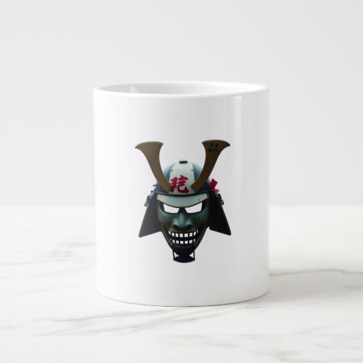 Samurai-Maske Jumbo-Tasse (Vorderseite)