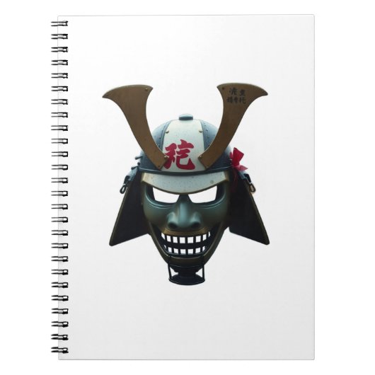Samurai-Maske Notizblock (Vorderseite)