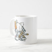 Samurai-Maus in der Rüstungs-Tasse Kaffeetasse (Vorderseite Links)