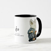 Samurai-Maus in Tatehiza Tasse (VorderseiteRechts)