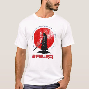 Samurai – Minimalist Warrior T-Shirt mit kulturell