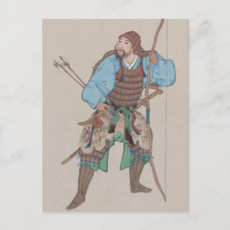 Samurai mit Bow und Schwert Postkarte
