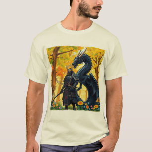 Samurai mit Dragon T-Shirt