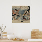 Samurai mit Grossschwert und Anchor um 1815 Poster (Küche)