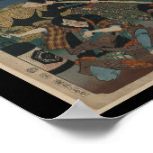 Samurai mit Schwert etwa 1800 Japan Poster (Ecke)