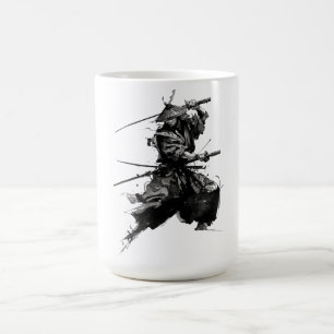 Samurai mit Schwert Kaffeetasse