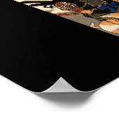 Samurai mit seinem Hund, ca. 1800er Poster (Ecke)