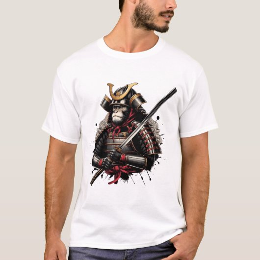 "Samurai Monkey - Krieger der Ehre" T-Shirt (Vorderseite)