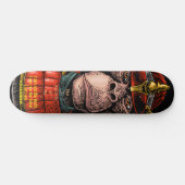 Samurai Monkey Warrior Wisdom Skateboard (Horizontal)