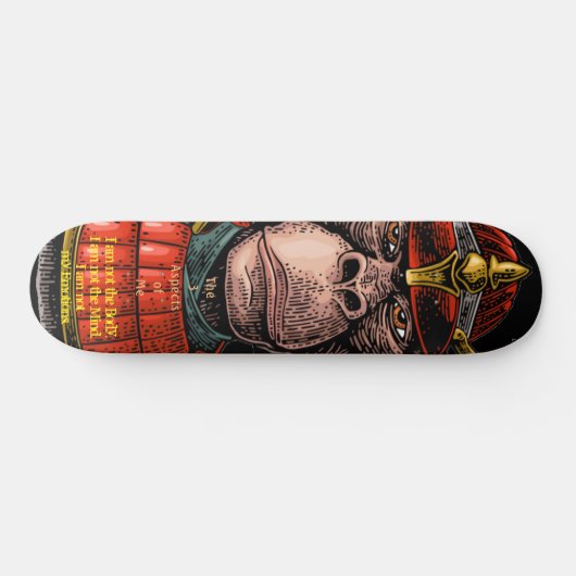 Samurai Monkey Warrior Wisdom Skateboard (Horizontal)