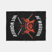 Samurai Motivation, Musashi Srit  Fleecedecke (Vorderseite (Horizontal))