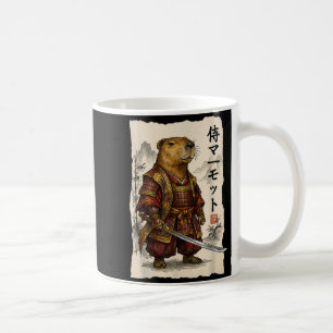 Samurai-Murmeltier Japanische Kunst Krieger Tierli Kaffeetasse