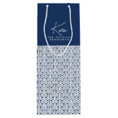 Samurai Muster Personalisierter Trauzeuge| Geschenktüte Für Weinflaschen (Rückseite)