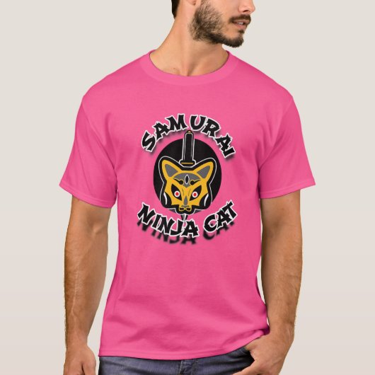 Samurai Ninja Cat T-Shirt (Vorderseite)
