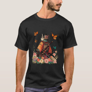 Samurai-Ninja japanische Samurai-Katze Krieger Lus T-Shirt