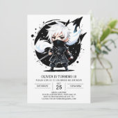 Samurai Ninja Martial Arts Birthday Einladung (Stehend Vorderseite)