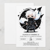 Samurai Ninja Martial Arts Birthday Einladung (Vorne/Hinten)