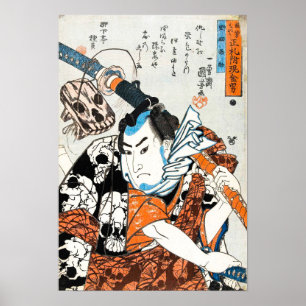 Samurai   Nozarashi Gosuke von Utagawa Kuniyoshi Poster