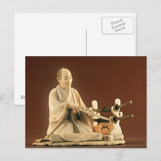 Samurai, Okinomo, Edo-Periode Postkarte (Vorne/Hinten)