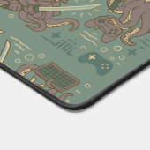 Samurai-Oktopus mit VR-Brille Schreibtischunterlage (Ecke)